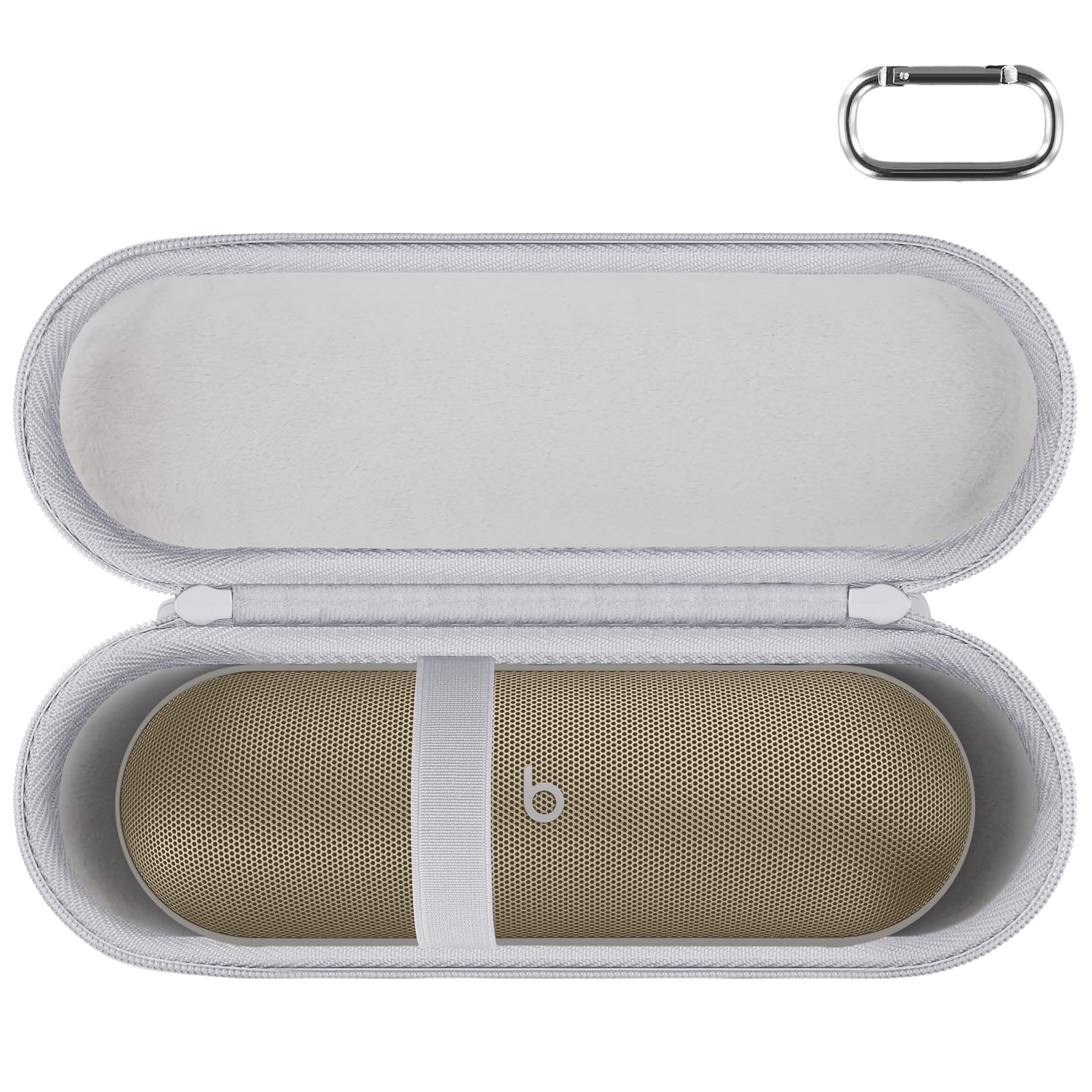 Aenllosi Hard Travel Case Compatible with Beats Pill - Wireless Bluetooth Speaker, Beats Portable Speaker Organizer.(Case Only) (Champagne Gold)