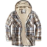 WINDFIT Women's Full Zip Fleece Flannel Jacket Plaid Sherpa Lined Jacket for Women