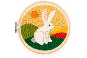 Kikkerland Punch Needle - Hare - Includes Everything Needed