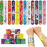 NovaHance 36 PCS Happy Birthday Slap Bracelets Kids Party Favors,Bulk Snap Bracelet Party Favors Supplies for kids&teens Gifts Teacher Classroom School Favors
