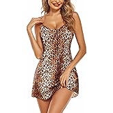 Avidlove Satin Nightgowns for Women Babydoll Lingerie Slip Dress Sexy Sleepwear V Neck Nighty Chemise