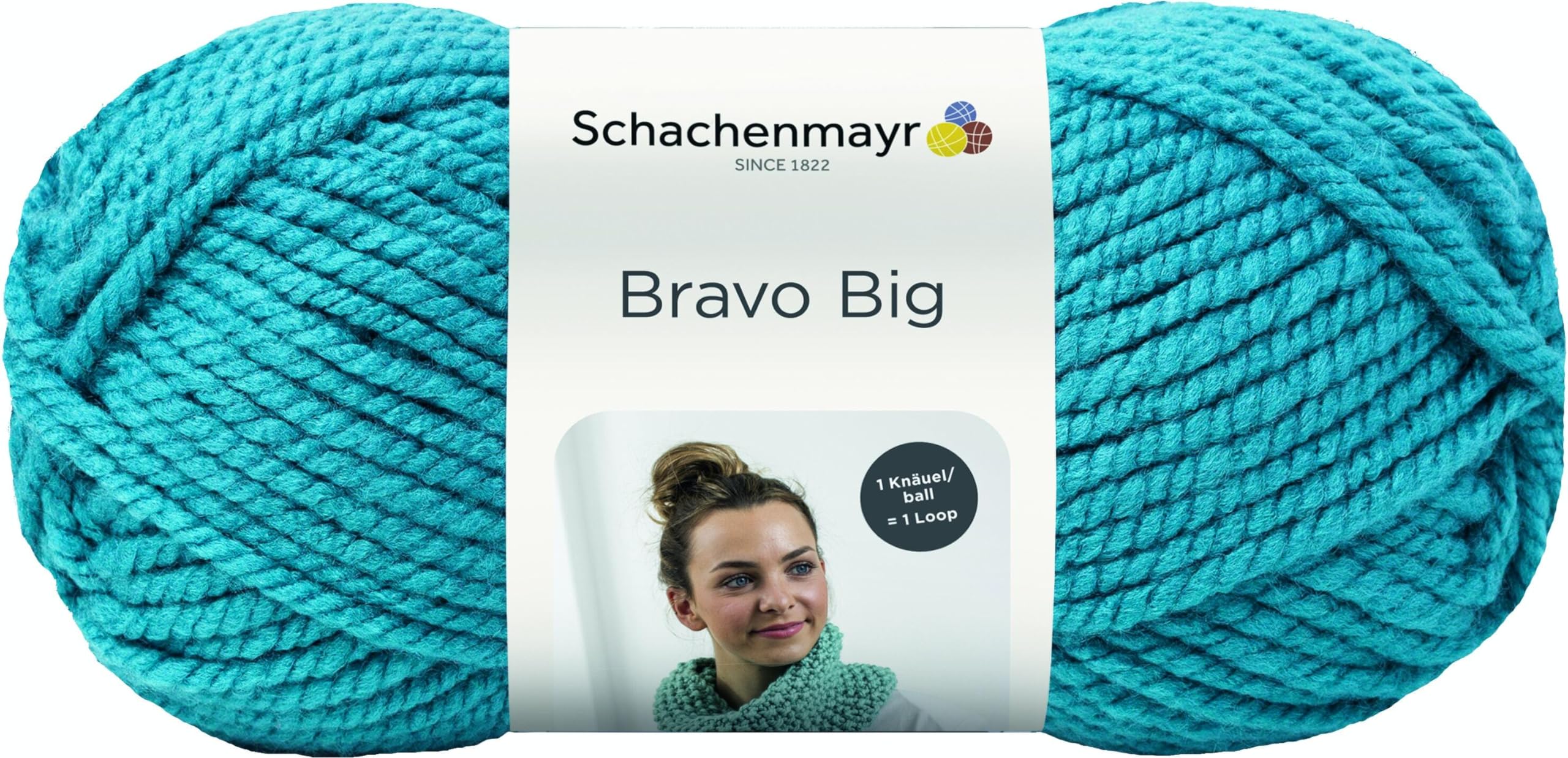 Schachenmayr Bravo Big, hand knitting yarn, 9807705, wool, jeans colour, 23 x 8.1999999999999993 x 10 cm