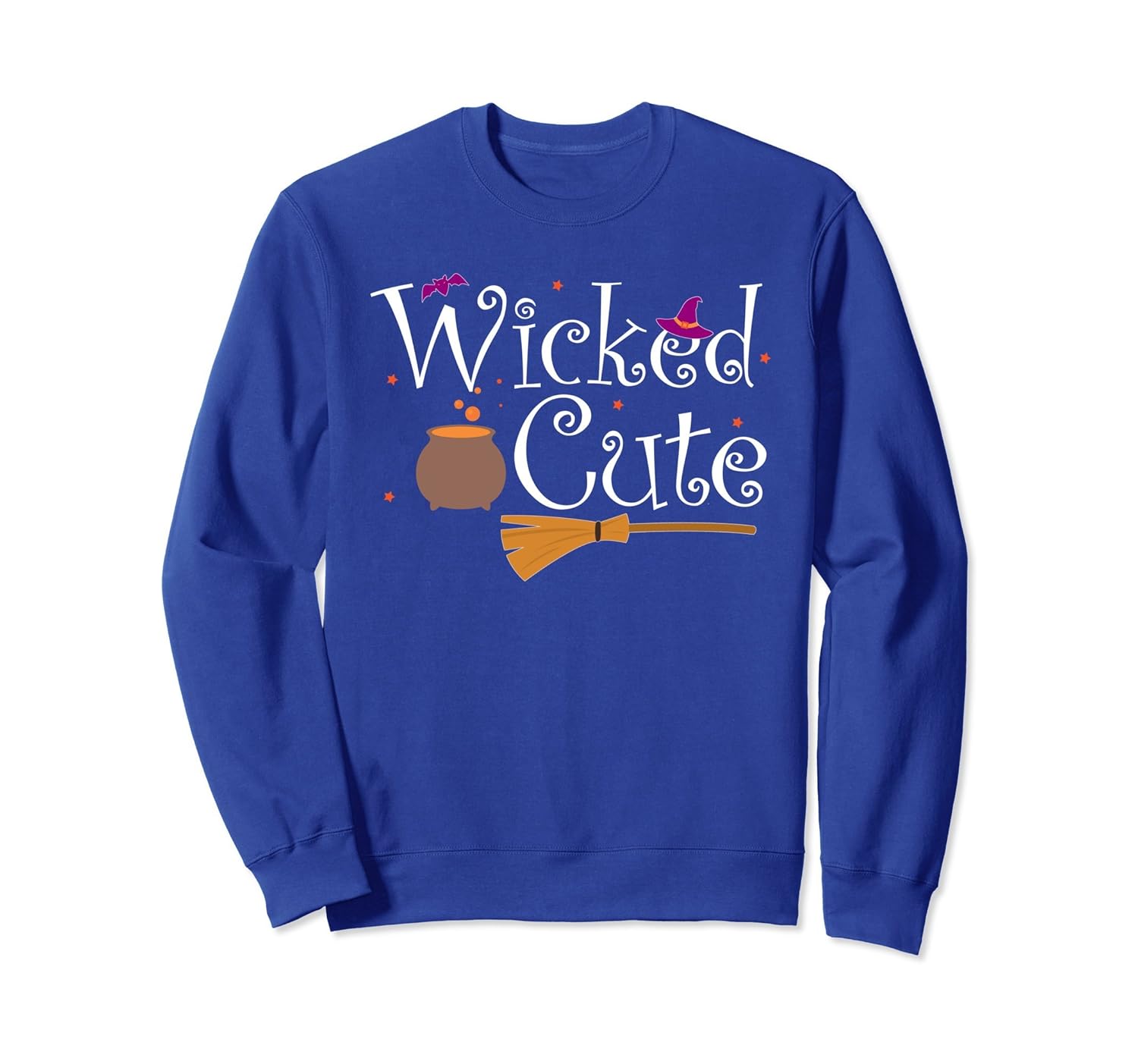 WICKED CUTE Funny Halloween Sweatshirt Costume Witch Broom-ANZ