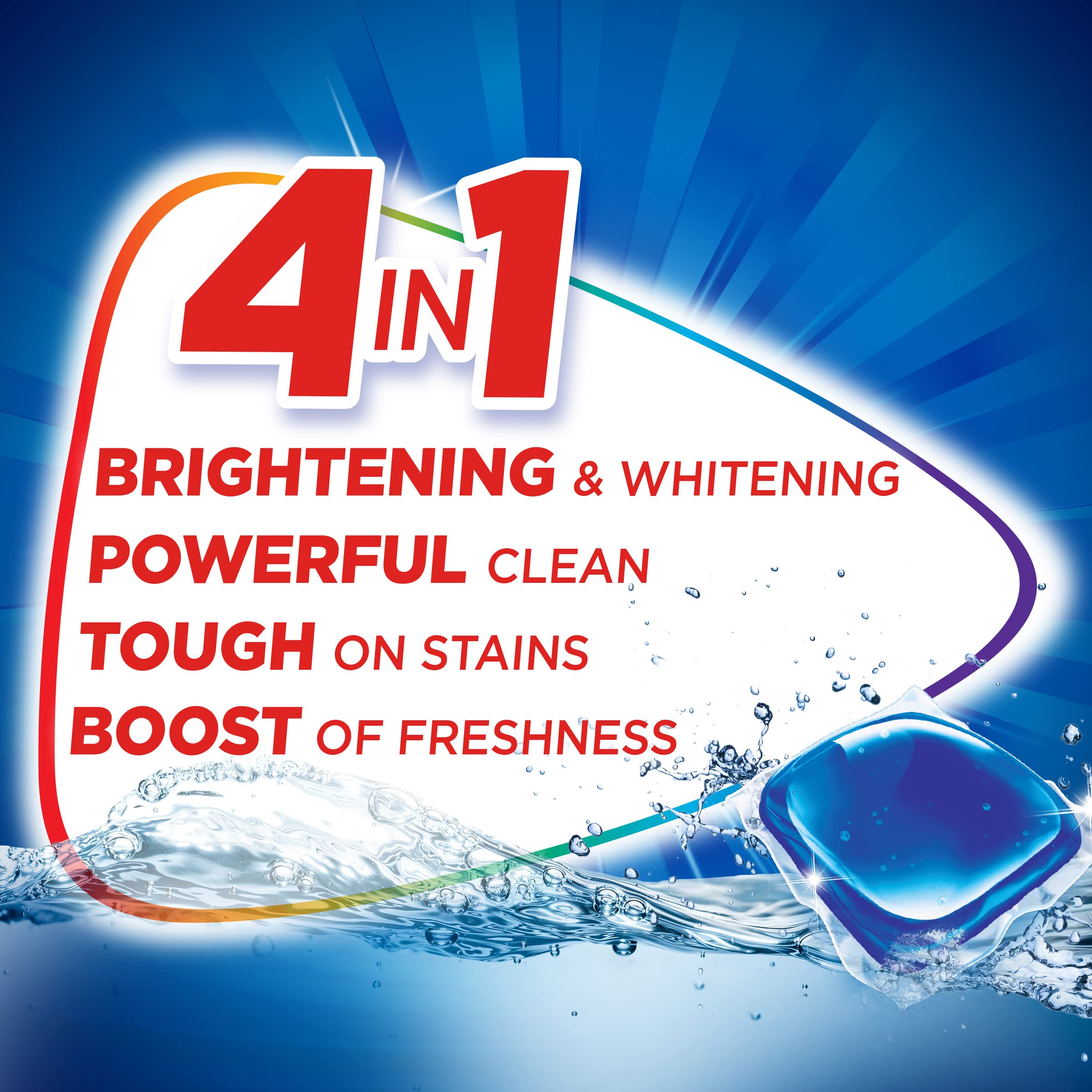 Purex 4-in-1 Laundry Detergent Pacs, Mountain Breeze, 58Count, Pack of 2, Total Loads, 116, 116Count