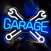 Brineon Garage Neon Sign Car Store Garage Led Sign Personalized Led Garage Light Sign for Wall Decor Custom Neon Sign for Man Cave Auto Repair Shop Workshop Birthday Gift,Size14.5 * 11inch(ZYLD074)
