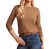 GRACE KARIN Women Cashmere Sweater Crew Neck Merino Wool Soft Pullover Layer Dressy Casual 2026 Spring with Socks