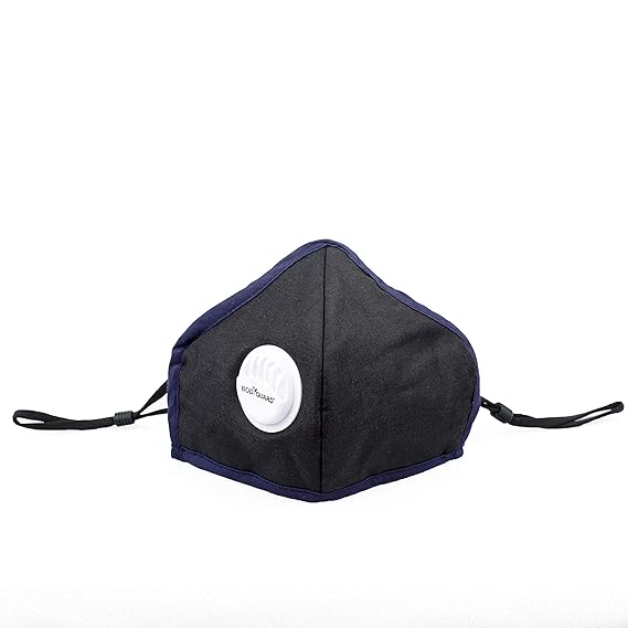 Bodyguard Cotton Reusable N95 Mask (Black, with Valve) for Unisex