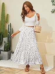 NASHALYLY Women's Chiffon Elastic High Waist