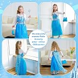 MELAND Princess Blue Light Up Dress Set for Girls 3-10 Years with Crown Wand view 7