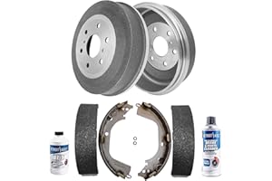Detroit Axle - Rear Brake Kit for 09-13 Chevrolet Silverado GMC Sierra 1500 Brake Drums 2009 2010 2011 2012 2013 Semi-metallic Brakes Shoes Replacement