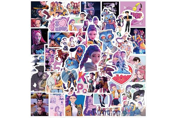 Demon Movie Hunters Stickers,110PCS Korean Idol Anime Style Stickers for Water Bottles,Waterproof Vinyl Decal for Teen Girl Adult Laptop Skateboard Phone Case Guitar Travel Case Bike Notebook