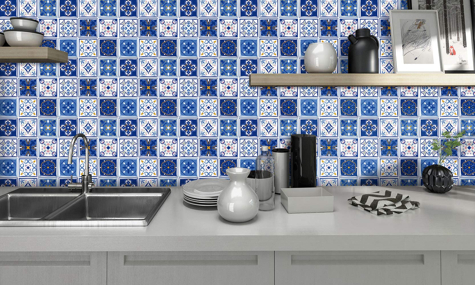 Cocotik Self Adhesive Wall Tile Peel and Stick Wall Stickers Bathroom Kitchen Backsplash Sticker, Pack of 6 (10\