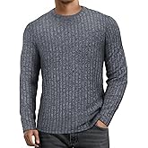 MANGOPOP Spring Thermal Shirts for Men | Brushed Fleece Casual Long Sleeve | Slim Fit Pullover for Outdoor & Daily Wear