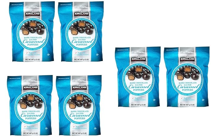 Amazon Com Kirkland Chocolate Oscuro Caramelo Salado Corchetes 6