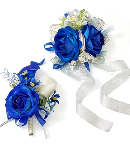 dill blue cheese dressing Navy Blue Wrist Corsage main image 1