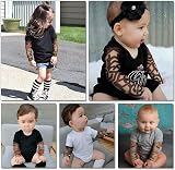 ANGTUO Kids Fake Tattoo Sleeves 5 PCS Boys Girls Halloween Rockstar Punk view 3