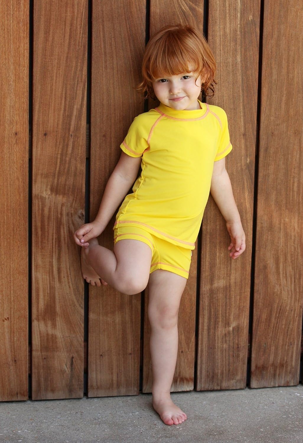 City Threads Girls' Swimming Bottom Boy Short UPF50+ Rash Guard Swim Made in USA: Clothing