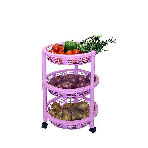 3 Rack Big Trolley, Pink AT 189 MRP 437