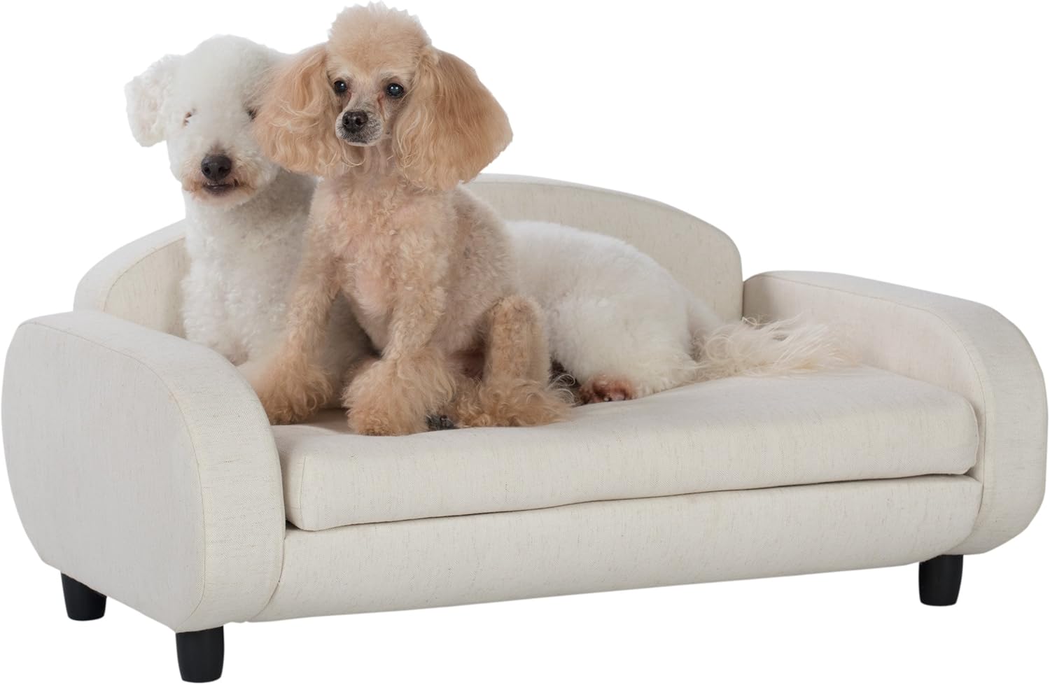 Paws & Purrs Pet Upholstered Sofa Bed, Oatmeal : Pet Supplies