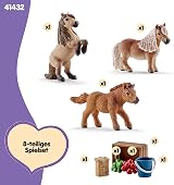 Schleich Horse Club 8Pc Miniature Shetland Pony Family view 5