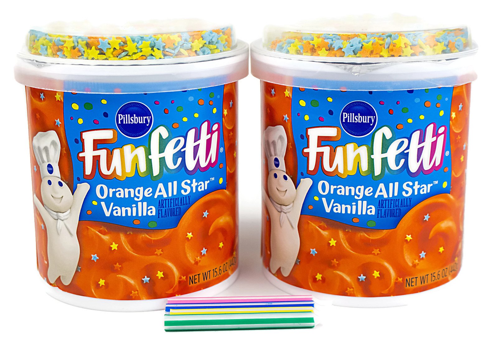 Pillsbury Radiant Red Vanilla Funfetti Frosting (Pack of 2