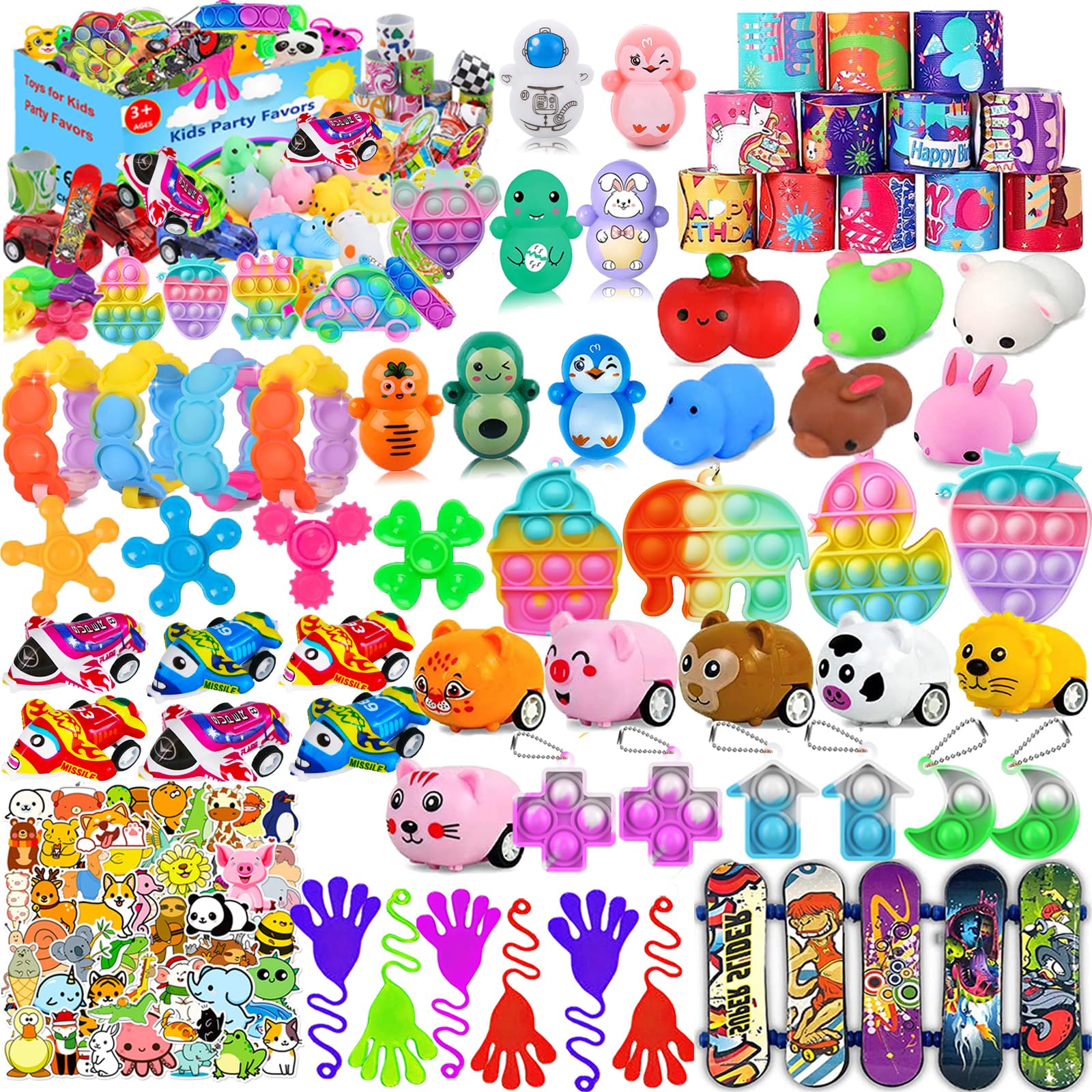 Photo 1 of 124 Pcs Party Favors for Kids 4-8, Birthday Gift Toys, Goodie Bag Stuffers, Treasure Box Carnival Prizes, Gifts Classroom, Pinata Bags Filler Boys and Girls 8-12