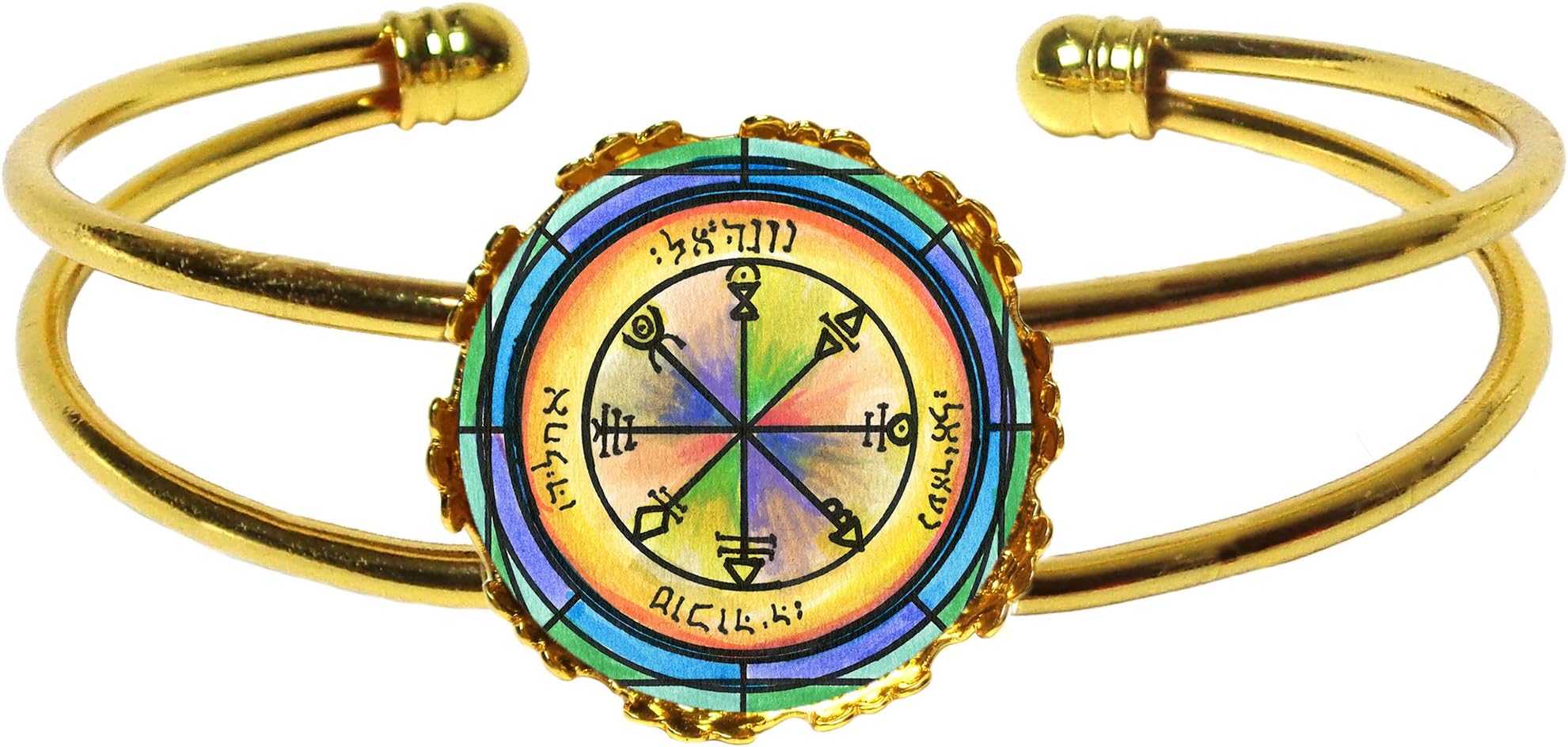 Solomons 1st Venus Seal for Friendship Gold Cuff Bracelet