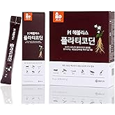 for Bronchial Health, Heblis Platycodin 30 Sticks, Immune Health and Throat Wellness, 3-Year-Old White Platycodon Powder in Jeju Korea, Sweet Liquid Stick.