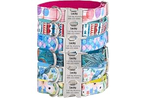 HiPeep Dog Collar Personalized Custom Engraved ID Collars with Name Phone Number Address for Pet