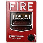 Notifier NBG-12LX Fire Alarm Addressable Pull Station Key Lock Red