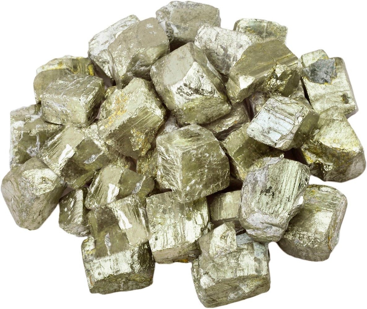 Indoor Fountains & Accessories - Rockcloud 1 lb Natural Crystals Raw Rough Stones for Cabbing,Tumbling,Cutting,Lapidary,Polishing,Reiki Crytsal Healing,Iron Pyrite