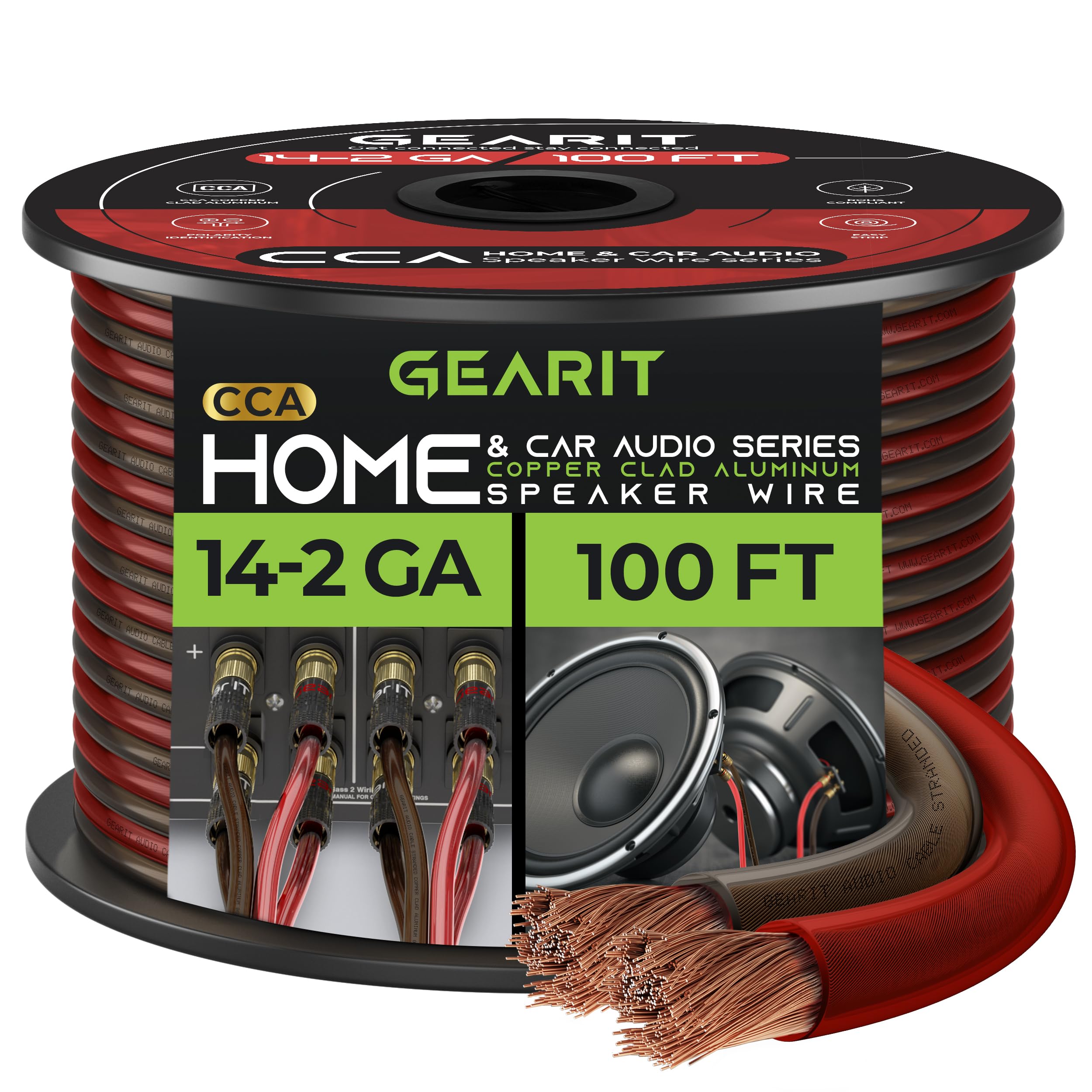 Mua 14 Gauge Car Speaker Wire, GearIT Pro Series (100 Feet, Soft Touch