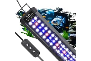 Pawfly 11W Aquarium LED Light for 12 to 18 Inch Fish Tanks Extendable Fish Tank Light with Full Spectrum Brilliant White Blue