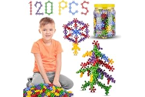 thinkmaster 120 Piece STEM Building Blocks Set Educational Construction Toys for Kids Ages 3-8 Safe Material Boosts Creativity and Fine Motor Skills for Boys and Girls