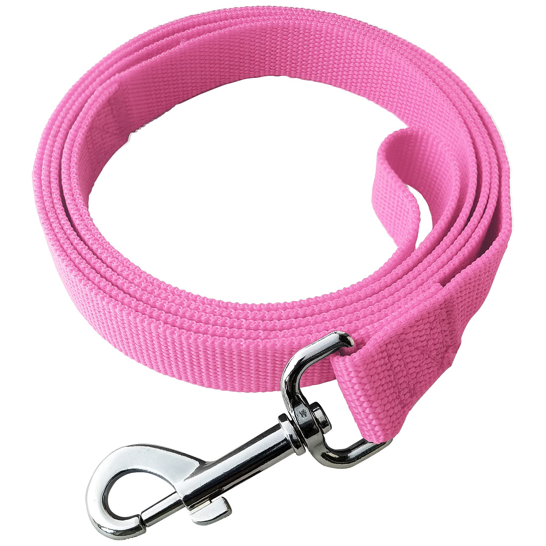 Jackpet 6ft 10ft 30ft Black Long Line Training Dog Leash,for Large,Medium and Small Dogs,Long Dog Lead,for Training,Backyard,Camping,or Play,Great for Parks and Fetch (6FT, Pink)