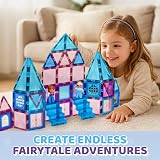 Science Kidz Magnetic Tiles Princess Castle Set 114 Pieces Case Figures view 3