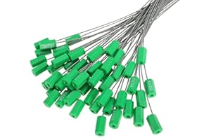 SEWEDER Steel Security Cable Wire Seal Numbered Anti-Tamper Security Tag Disposable60 Pack Steel Wire Seal Pull Tight Steel Wire Seal Self-Locking Shipping Padlock for Truck, Trailer, Cargo, Container, Vans