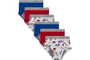 Hanes boys Potty Training Underwear, Light Leaks Toddler Cotton Briefs and Boxer Briefs, Multi-pack