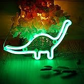 Dinosaur Neon Sign Night Light, LoveNite USB & Battery Operated Glowing Neon Decorative Green Color LED Light Wall Decor for Room Party Bar Decorations (DinosaurA)