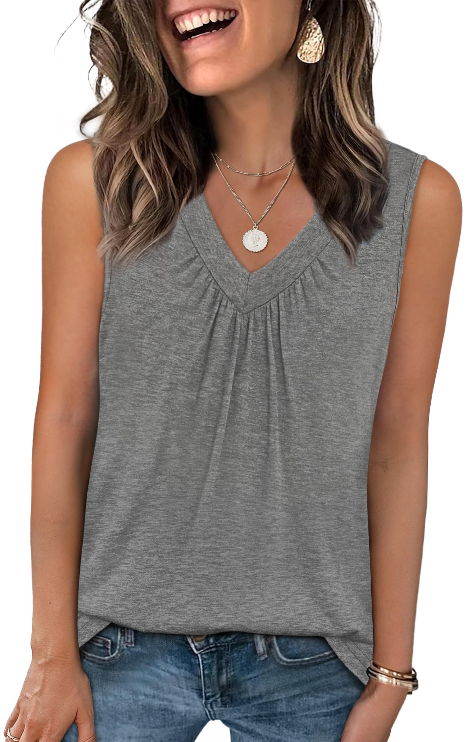 OFEEFAN Women Beach Fashion Summer Tank Tops