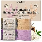 2 Pack Rice Water Shampoo and Conditioner Bar - 2x100g - Hair Soap with Spirulina Matcha Hyaluronic Acid Coconut - No Sulfates or Parabens - Bar shampoo and conditioner Set - Rice Soap for Hair Growth