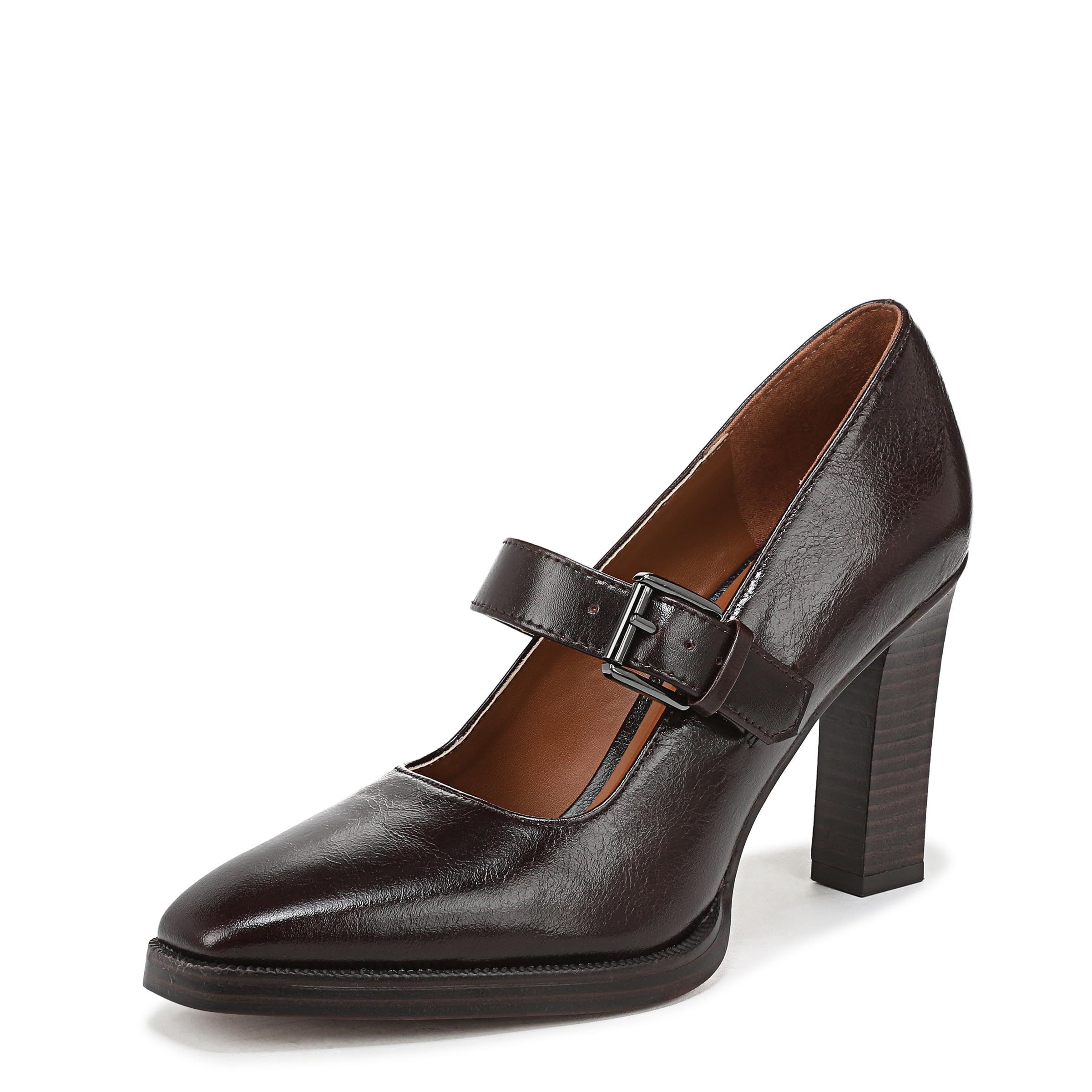 Franco Sarto Women’s Shalina Pump Dark Brown Leather 7 M