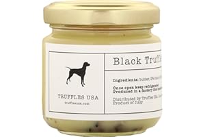 TRUFFLES USA Black Truffle Butter 2.82 oz Jar - Imported from Italy – Unique Gourmet Recipe Made with Natural Italian Ingredients - A Rich Delicacy Known as the Diamond of the Kitchen