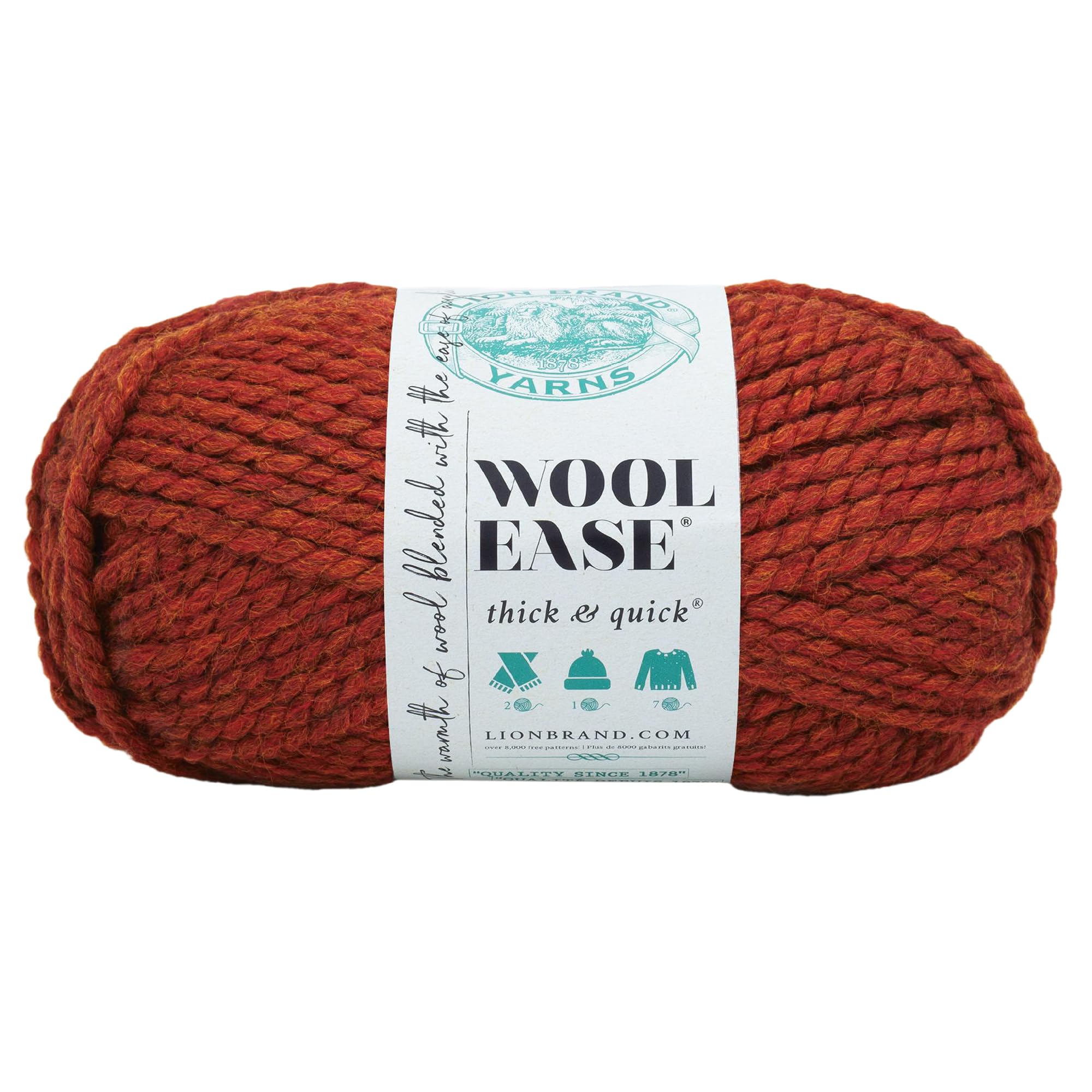 Lion Brand Yarn Company 1-Piece Wool-Ease Thick and Quick, Spice, one Size, 640-135 — image 1
