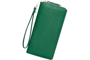 GEEAD Wristlet Wallets for Women PU Leather RFID Blocking Zip Around Wallet