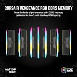 Corsair Vengeance RGB DDR5 RAM 32GB 6000MHz CL36 Intel XMP 2x16GB Black view 2