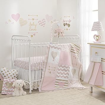 lambs & ivy 4 piece crib bedding set