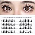 LANKIZ Manga Lashes, 112pcs Lash Clusters, DIY Lash Extesnions with Bottom Lashes, Natural Look Cosplay Manga Eyelashes,72 pcs Cluster Lashes with 40 pcs Bottom Lashes
