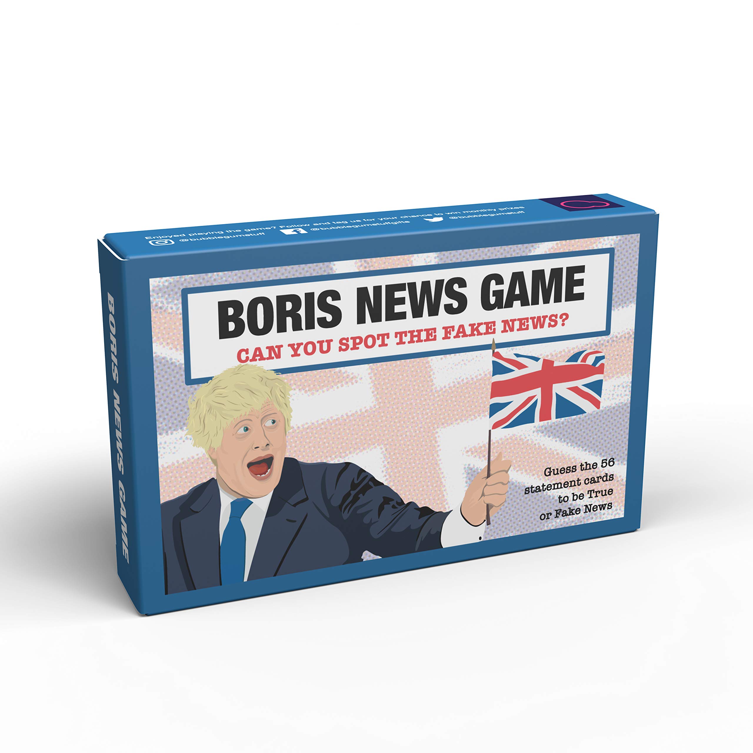 Bubblegum Stuff Boris News Game - Guess The Fake News Boris Quote Comedy Card Game - Fun True Or False Guessing Game - Suitable For Adults and Teenagers
