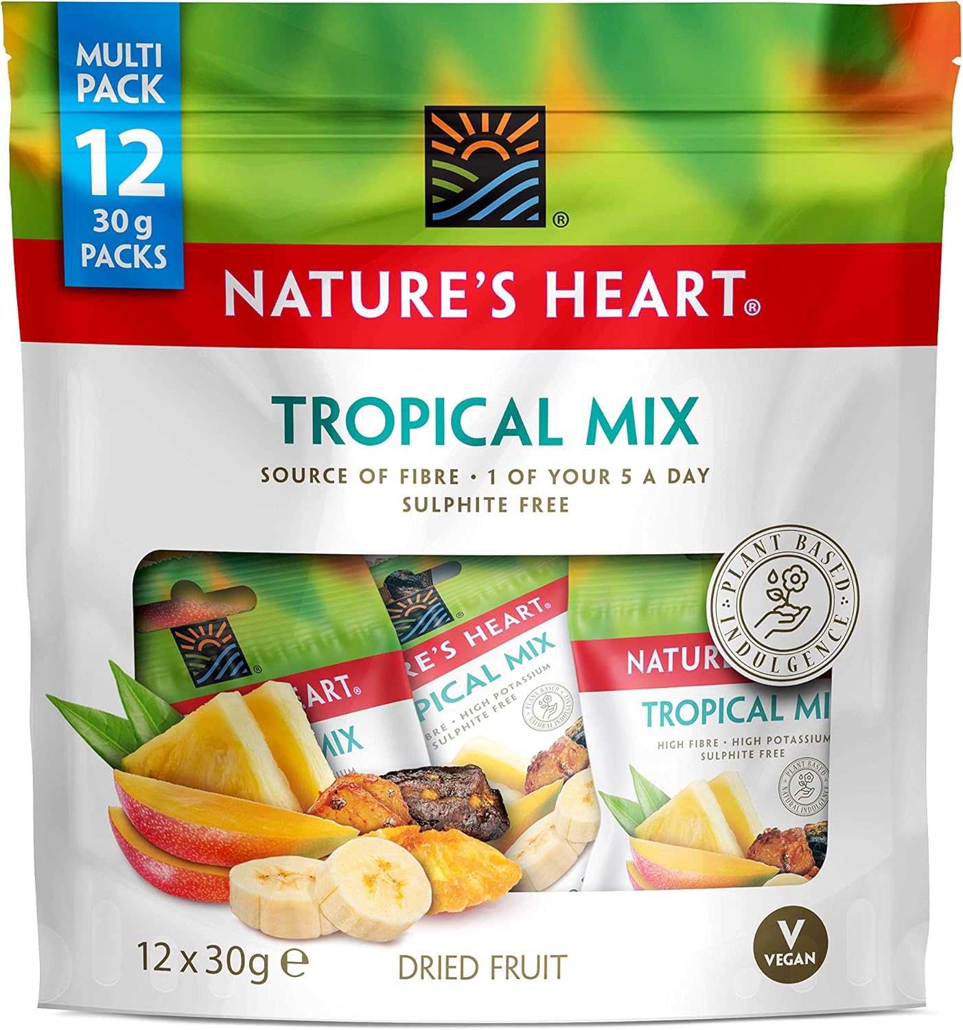 Best Dried Fruit For Heart Health Nature's Heart - Tropical Dried Fruit Mix - Healthy Vegan Snack - 12 x